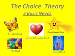5نیاز اساسی از نگاه تئوری انتخاب